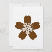 Charming Sakura in Chocolate Wedding Invitation Kaart (Achterkant)