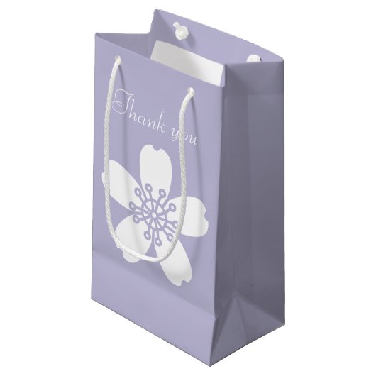 Charming Sakura in Lavender Gift Bag Klein Cadeauzakje (Voorkant Gekanteld)