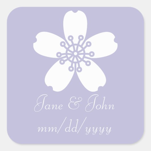 Charming Sakura in Lavender Sticker (Voorkant)