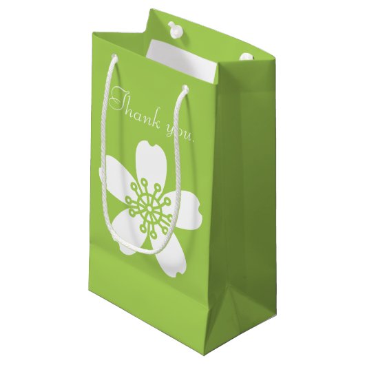 Charming Sakura in Peridot Gift Bag Klein Cadeauzakje (Voorkant Gekanteld)