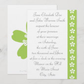 Charming Sakura in Peridot Wedding Invitation Kaart (Voorkant / Achterkant)