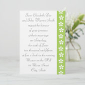 Charming Sakura in Peridot Wedding Invitation Kaart (Staand voorkant)