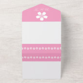 Charming Sakura in Petal Pink All In One Uitnodiging (Buitenkant)