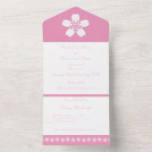Charming Sakura in Petal Pink All In One Uitnodiging (Binnen)
