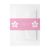 Charming Sakura in Petal Pink Invitation Band Uitnodigingen Wikkel (Voorkant Voorbeeld)
