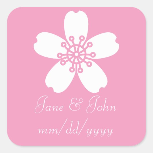 Charming Sakura in Petal Pink Sticker (Voorkant)