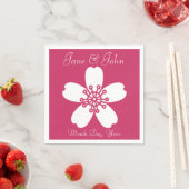 Charming Sakura in Raspberry Napkins Servet (Insitu)