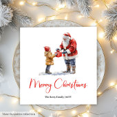 Charming Santa Claus Traditional Festive Dinner Servet