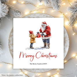 Charming Santa Claus Traditional Festive Dinner  Servet