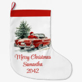 Charming Santa Claus Traditional Festive Stocking Grote Kerstsok (Voorkant)