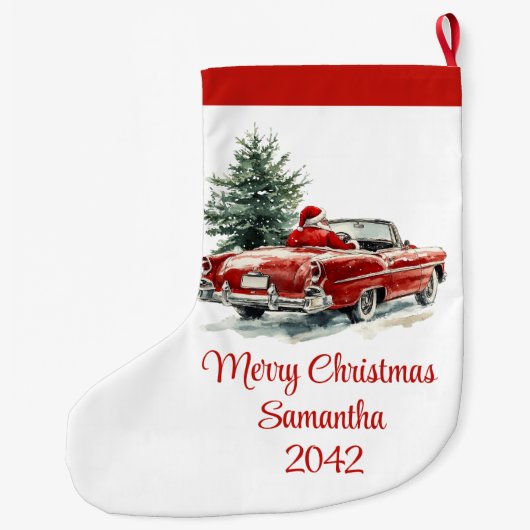 Charming Santa Claus Traditional Festive Stocking Grote Kerstsok (Achterkant)