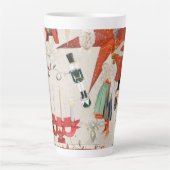 Charming Scandinavian Folk Christmas  Latte Mok (Voorkant)
