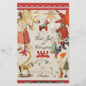 Charming Scandinavian Folk Christmas Wallpaper – V Briefpapier (Voorkant)