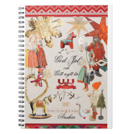 Charming Scandinavian Folk Christmas Wallpaper – V Notitieboek