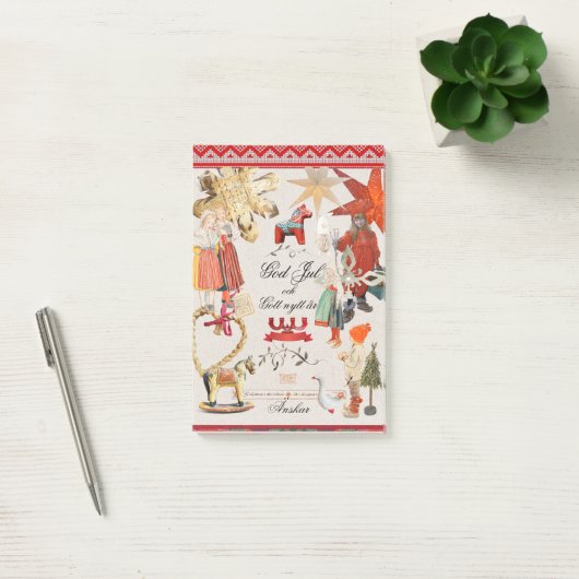 Charming Scandinavian Folk Christmas Wallpaper – V Post-it® Notes (Kantoor)