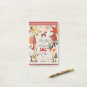 Charming Scandinavian Folk Christmas Wallpaper – V Post-it® Notes (Op bureau)