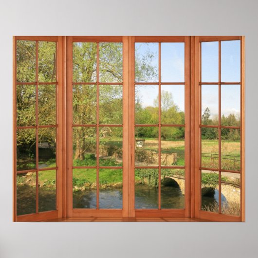 Charming Serene English Cotswolds Countryside Poster (Voorkant)