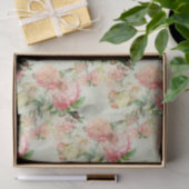 Charming Shabby Chic Pink Floral Rozen Art Patroon Tissuepapier (Geschenk)