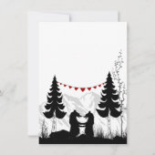 Charming Silhouette Mountain Beer Couple Wedding Save The Date (Achterkant)