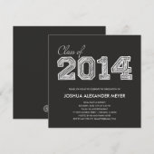 Charming Sketch Graduy Party Invitation Kaart (Voorkant / Achterkant)