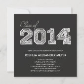 Charming Sketch Graduy Party Invitation Kaart (Voorkant)