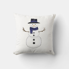 Charming Snowman Throw Pillow Kussen