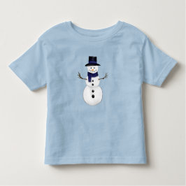 Charming Snowman Winter Toddler Shirt Blue