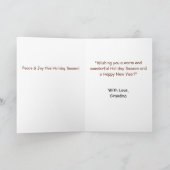 Charming snowmen serene winter landscape kaart (Binnen)