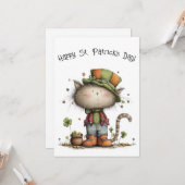 Charming St. Patrick’s Day Cat & Pot of Gold Flat Kaart (Voorkant / Achterkant in situ)