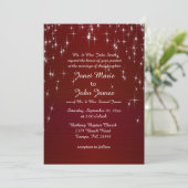 Charming Star Struck Wedding | Burgundy Red Kaart (Staand voorkant)