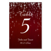 Charming Star Struck Wedding | Burgundy Red Kaart (Achterkant)