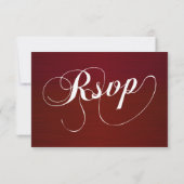 Charming Star Struck Wedding | Burgundy Red RSVP Kaartje (Achterkant)