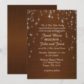 Charming Star Struck Wedding | Chocoladebruin Kaart (Voorkant / Achterkant)