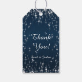 Charming Star Struck Wedding | Navy Blue Cadeaulabel (Achterkant)