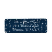 Charming Star Struck Wedding | Navy Blue Etiket (Voorkant)