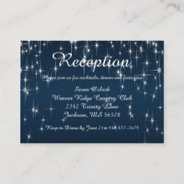 Charming Star Struck Wedding | Navy Blue Informatiekaartje