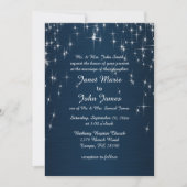 Charming Star Struck Wedding | Navy Blue Kaart (Voorkant)