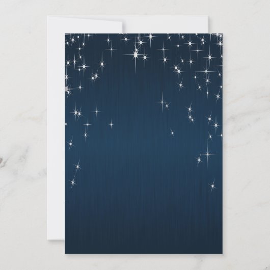 Charming Star Struck Wedding | Navy Blue Kaart (Achterkant)