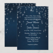 Charming Star Struck Wedding | Navy Blue Kaart (Voorkant / Achterkant)