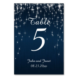 Charming Star Struck Wedding | Navy Blue Kaart