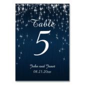 Charming Star Struck Wedding | Navy Blue Kaart (Achterkant)