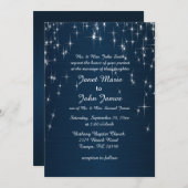 Charming Star Struck Wedding | Navy Blue Kaart (Voorkant / Achterkant)