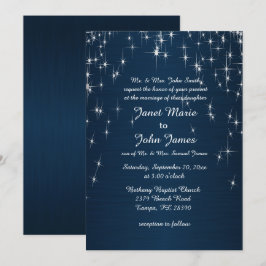 Charming Star Struck Wedding | Navy Blue Kaart