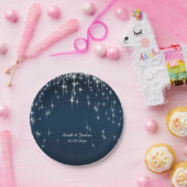 Charming Star Struck Wedding | Navy Blue Papieren Bordje (Feest)