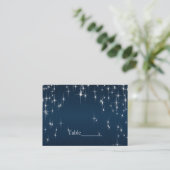 Charming Star Struck Wedding | Navy Blue Plaatskaartje (Staand voorkant)