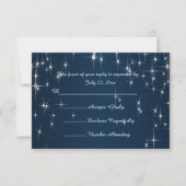 Charming Star Struck Wedding | Navy Blue RSVP Kaartje (Voorkant)