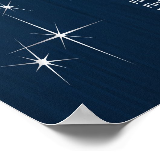 Charming Star Struck Wedding - Seating Chart Poster (Hoek)