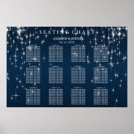 Charming Star Struck Wedding - Seating Chart Poster