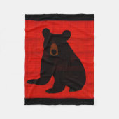 Charming Story Book Black Beer Cub Fleece Deken (Voorkant)
