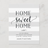 Charming Stripe | Verplaatsingsaankondiging Aankondigingskaart (Voorkant)